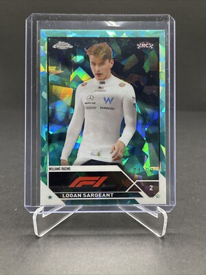 2023 Topps Chrome Sapphire Formula 1 F1 Logan Sargeant Aqua 71/99 #65