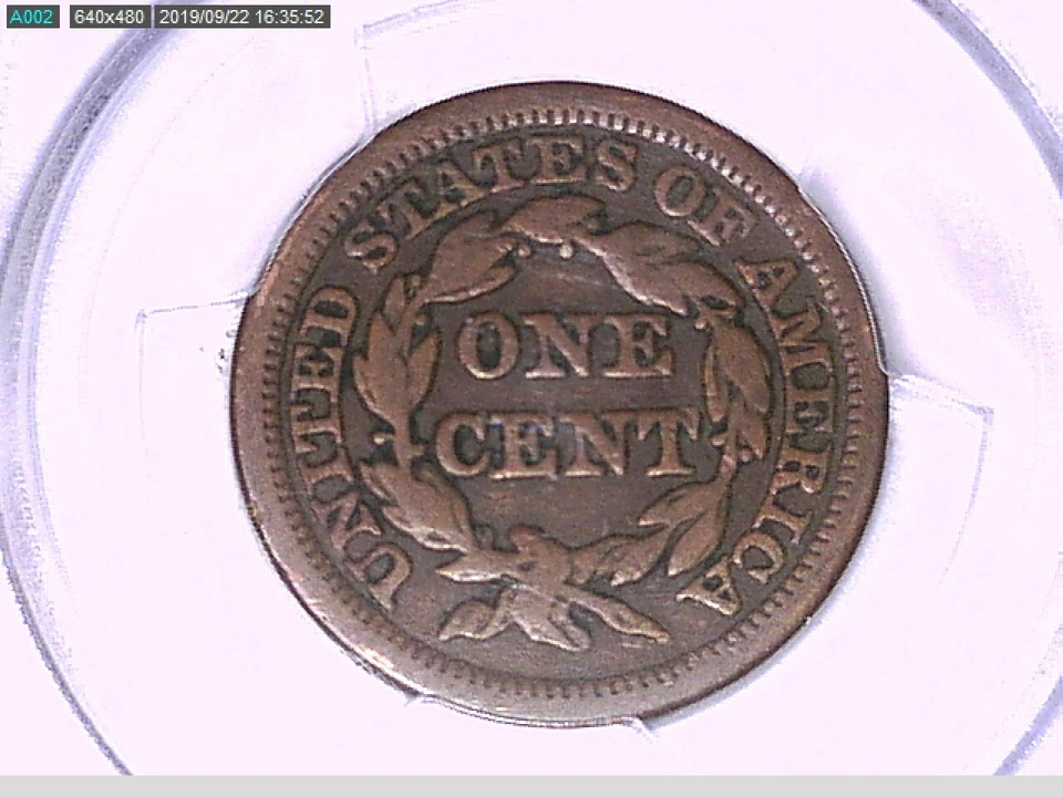 1848 Large Cent PCGS VF 20 27870912 Video - Image 2 of 4