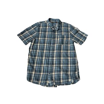 Vans Short Sleeve Button Down Vans Men Blue Short Sleeve Button