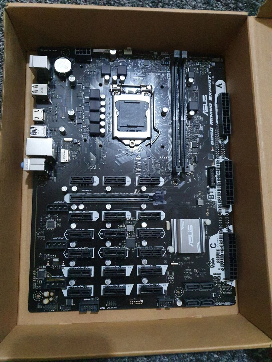 ASUS B250 Mining EXPERT BTC ETH Motherboard 19 GPU UK stock