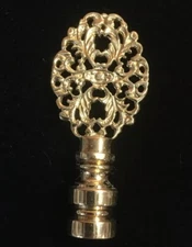 Vintage Mid Century Hollywood Regency Filigree Brass Lamp Finial #2