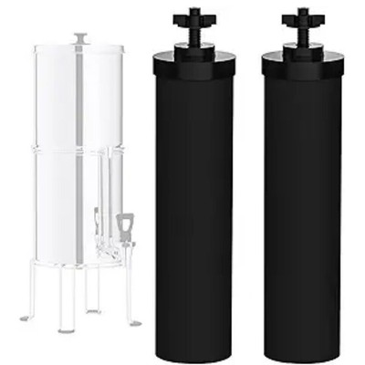 Set of 2 Water Filter Replacement for Berkey BB9-2 Water Filter Purifica Black