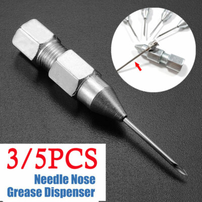 5PCS Needle Nose Grease Gun Attachment Dispenser Nozzle Adaptor 8mm Diameter