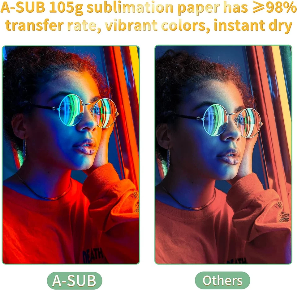 Papel de sublimación A-SUB 13x19 150 hojas para impresoras de sublimación de inyección de tinta 105 g Foto 2 de 4