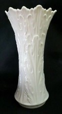 Lenox Woodland Acanthus Leaf Porcelain Vase 8-1/2” Cream Ivory Made in USA