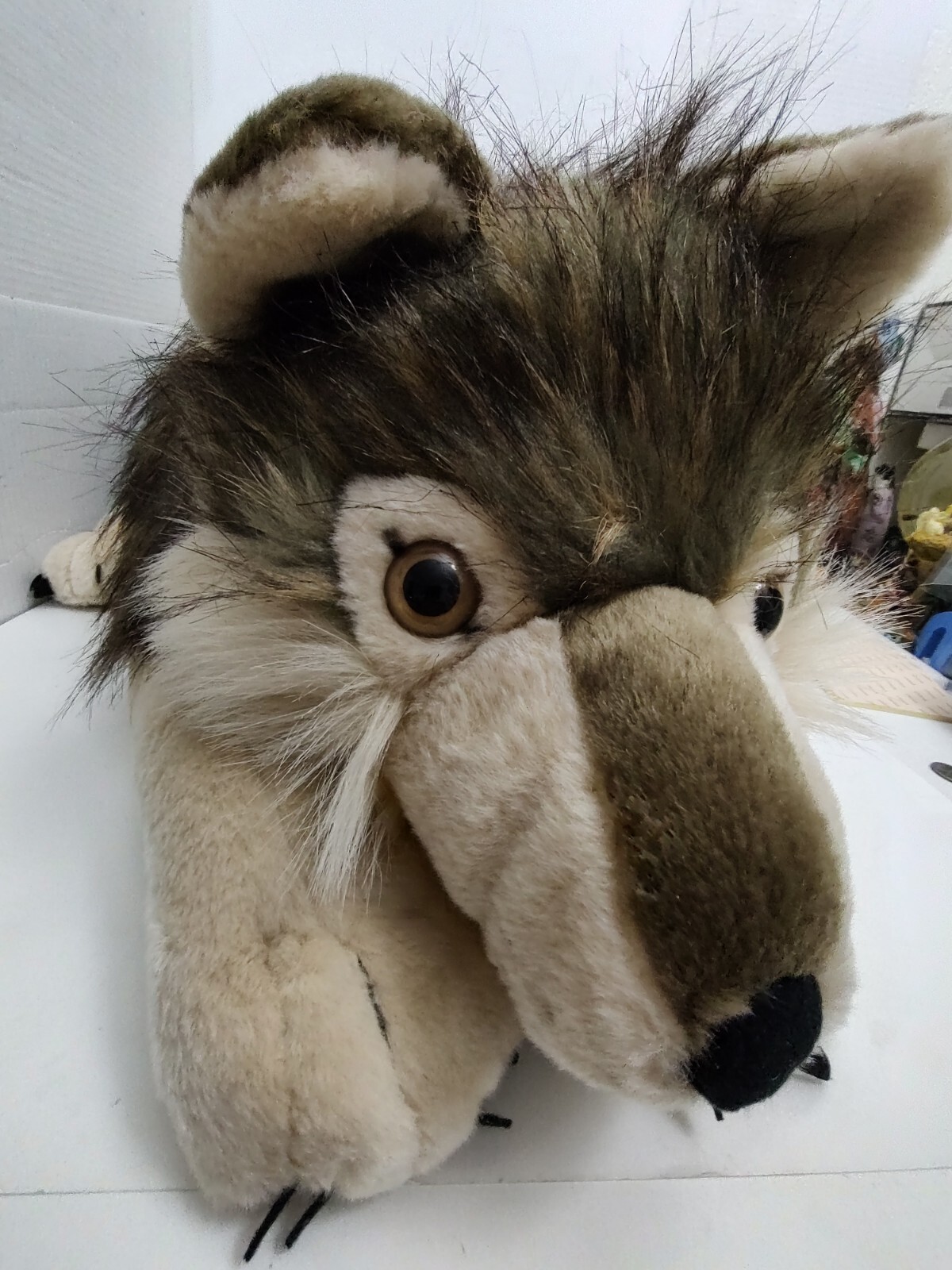 Wild Republic Jumbo Wolf Plush Giant Stuffed Animal Realistic 30" Long