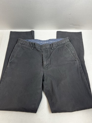 J.Crew Bowery Men’s Classic Fit Gray Cotton Twill Trousers Size 32 X 34 - Picture 2 of 9