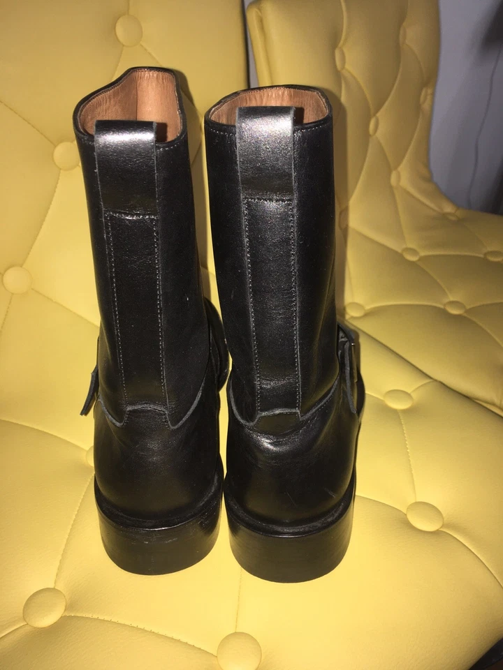 Подлинные молодежные черные кожаные сапоги GUCCI размер 5,5D 1140132 53 - Изображение 4 из 4