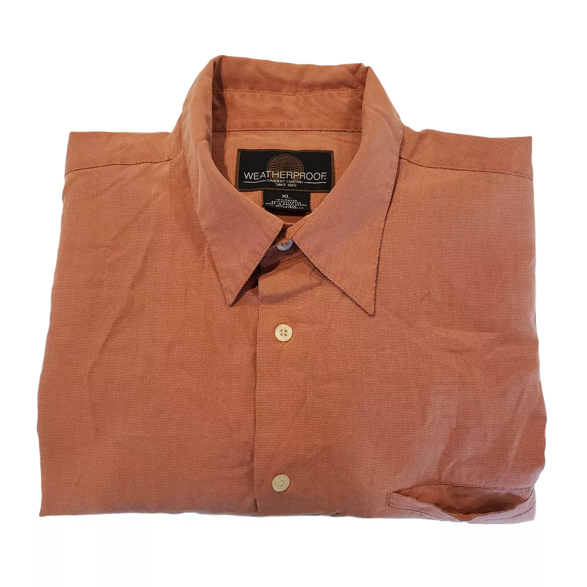 Weatherproof Garment Company Button Down Shirt Men s XL Orange eBay
