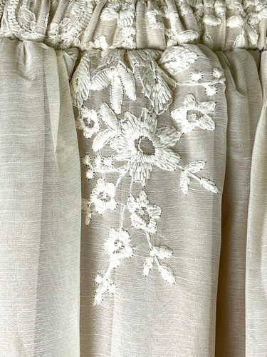 Boho Cottage Core Festival Embroidered Bohme Lace Sheer Maxi Skirt, Women's S - Picture 15 of 15