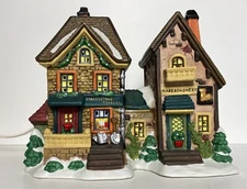 Santa’s Workbench Collection Cornerstone Cobbler & Haberdashery Lighted with Box