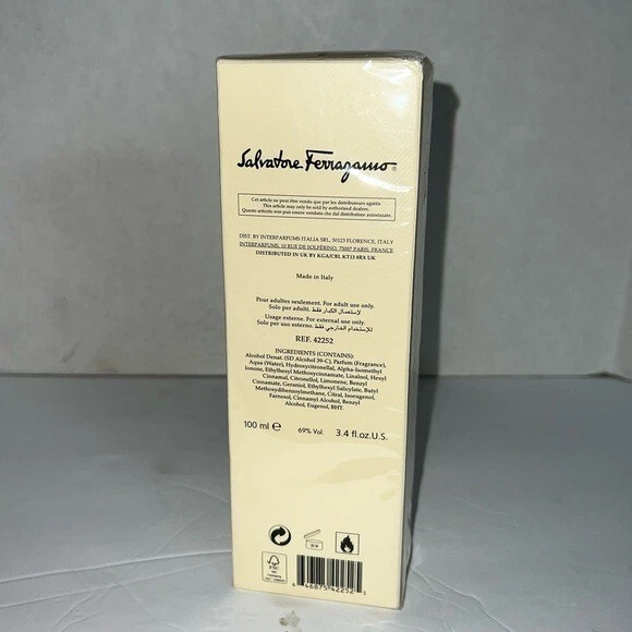 Salvatore Ferragamo Pour Femme 香水喷雾 3.4 盎司 100 毫升全新带盒 — 第 3/4 张图片