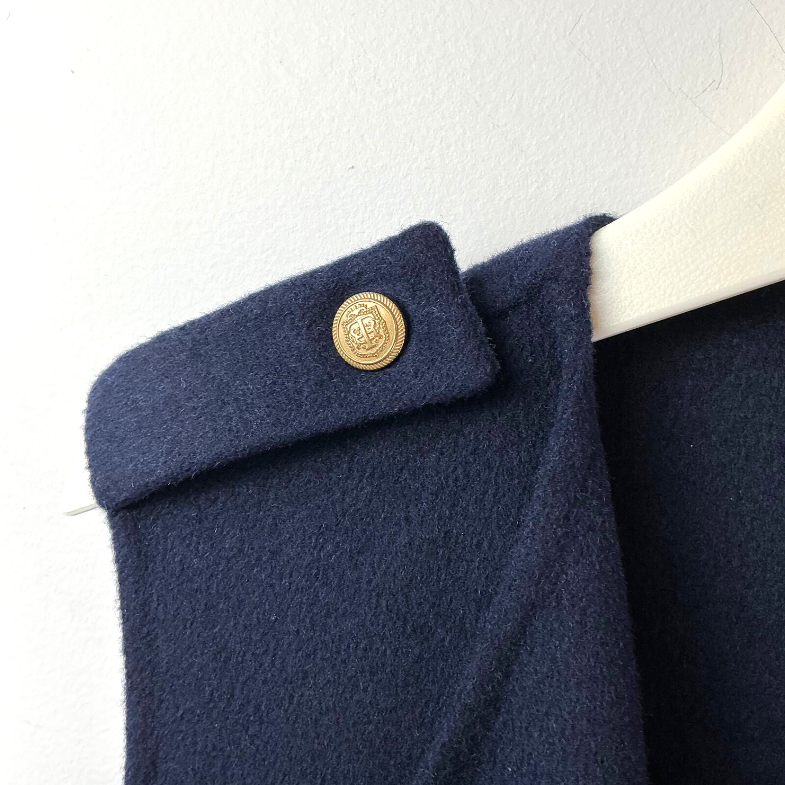 Talbots Small Wool Navy Blue Wrap Open Cardigan V… - image 3