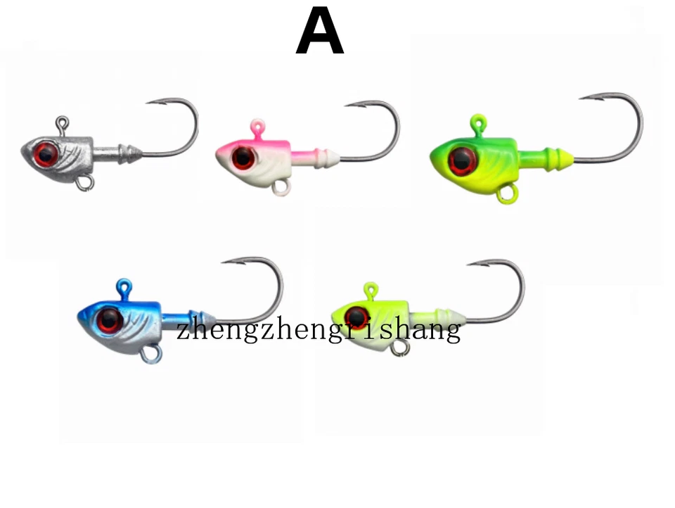 10 piezas cabezas de plantilla de plomo ganchos de pesca señuelo mierda aparejos de cebo de natación plantillas 1/8 oz-1 oz Foto 3 de 4