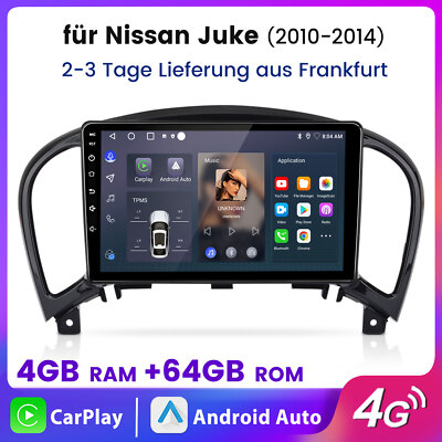 Android 13 Autoradio Für Nissan Juke J15 2010-2014 CarPlay 4+64G GPS Navi RDS FM