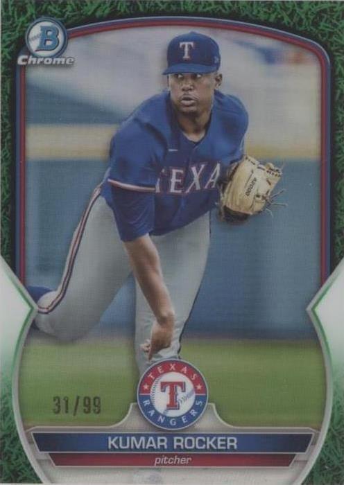 2023 Bowman - Chrome Prospects Kumar Rocker #BCP-39 Green Grass ...