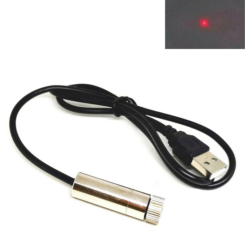 Red Dot 650nm 100mW Focusable Laser Diode Module 5V USB Power Supplied