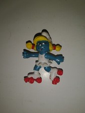 Vintage Smurfette Roller Skating PVC Figure -  Schleich 1980