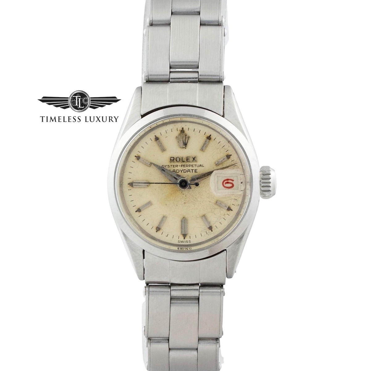 ROLEX OYSTER PERPETUAL DATE【レデイース】 Vintage Rolex Oyster Perpetual Lady Date 6516 Stainless Steel 26mm