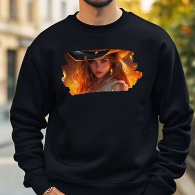 Cowgirl On Fire Sweatshirt Cosy And Perfect For Any Occasion S To 4XL