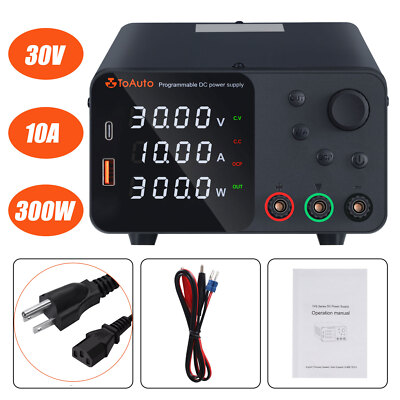 0-30V 10A Lab DC Power Suppply Adjustable Current Voltage Variable Bench Supply