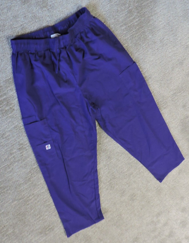 SIVVAN BRAND PURPLE SCRUB PANT SZ XL POLY/COTTON CARGO-POCKET STRETCH/DRAWSTRING