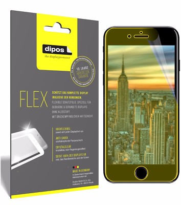 3x Schutzfolie für Apple iPhone 8 Plus Folie, 100% Displayabdeckung, dipos Flex