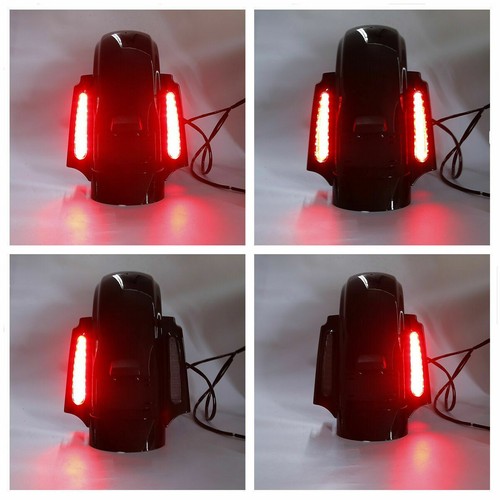 Stretched Rear Fender with LED Lights For Harley Touring Electra Road 2009-2013 - Picture 3 of 52