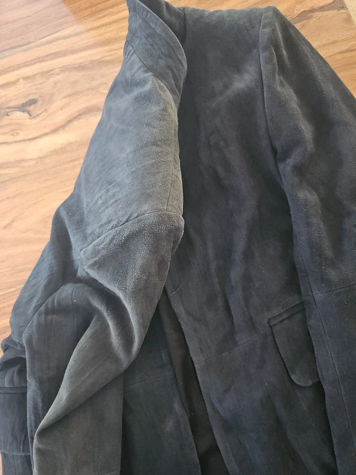 Chaqueta de cuero de gamuza arrugada Zadig & Voltaire Verys Daim negra $748, talla 36, S EE. UU. Foto 4 de 4