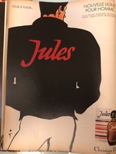 ◕ Publicité Vintage Advertising Luxe Parfum Jules Christian Dior ◕ Déc. 1980 ◕