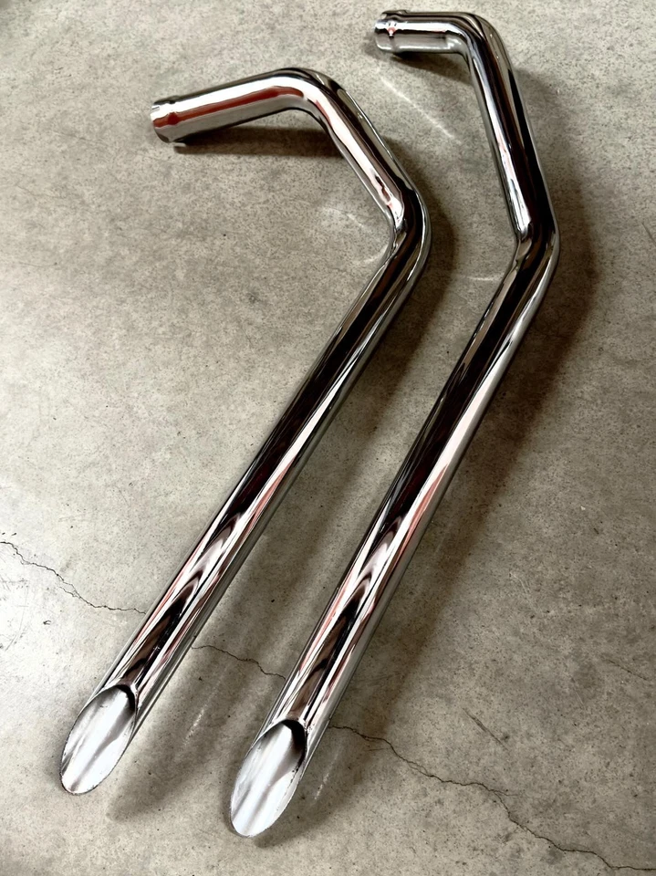 Tubos de arrastre cromados de 1-3/4" Harley Sportster Ironhead XL 883 900 1000 1957-1985 Foto 2 de 3