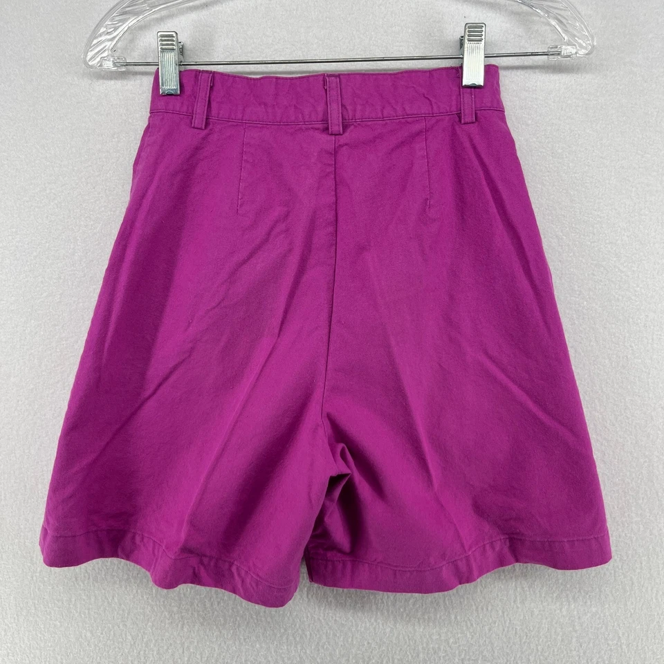 Pantalones Cortos NIKE Mujer 3/4 S Años 80 Plisados 6" Popelina Tiro Alto Rosa De Colección JAPÓN Foto 3 de 4