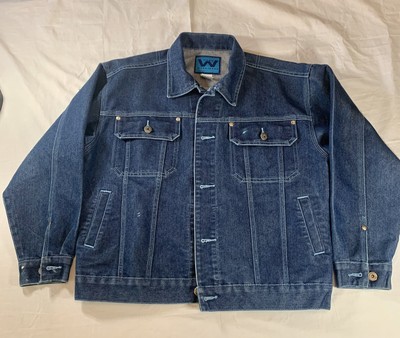 Webs Denim Jean Jacket Womens  Large 14-16 Button Front RN88827 Read Description