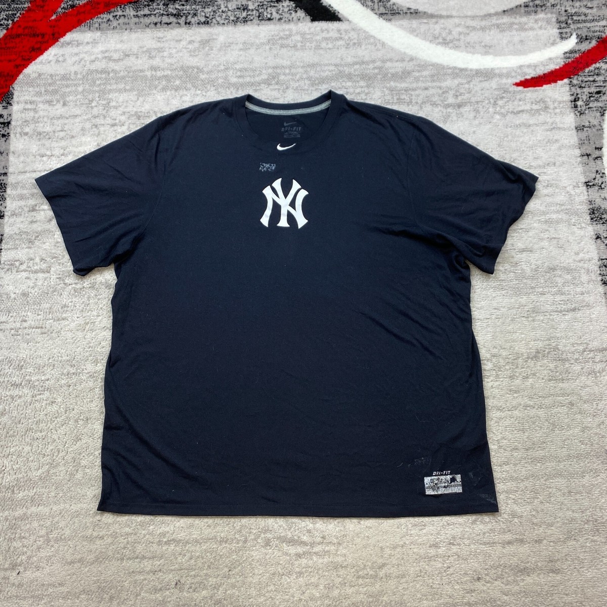 VTG Nike New York Yankees Drifit Shirt 2XL XXL Blue White