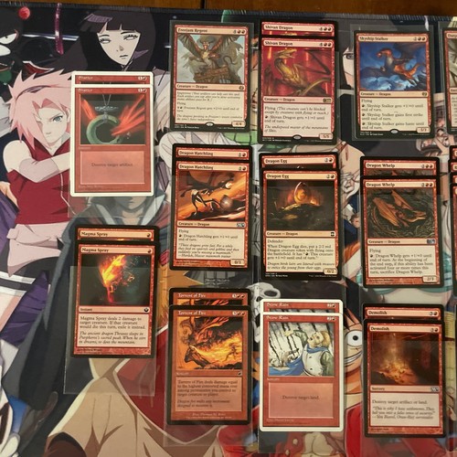 MTG RED DRAGON 35 Card Deck, Rare, Uncommon, Damage, Destroy Land M/NM - Picture 2 of 3