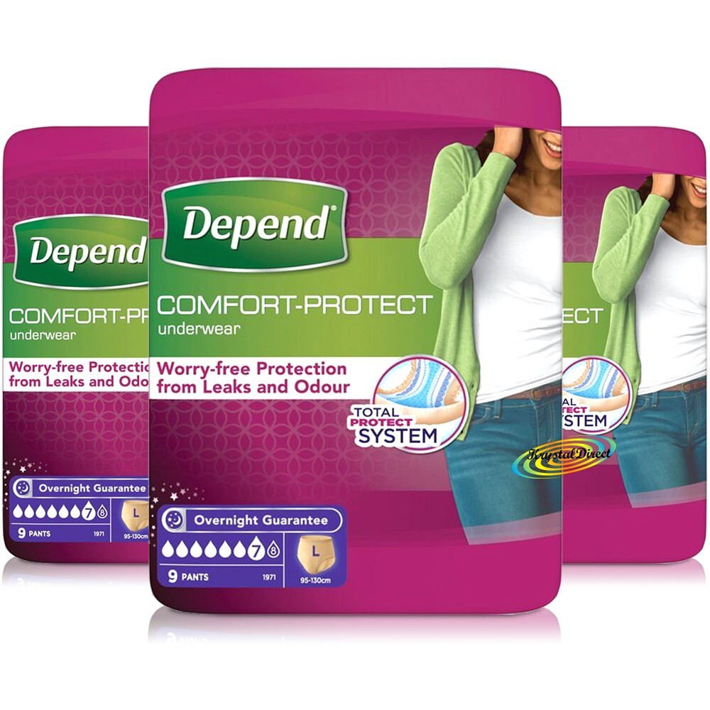 Depend Women's Comfort-Protect Pants For Large (1300Ml) 9 Pack - Image 11