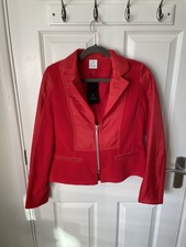 Madeleine Red Zipped Smart Jacket Size 10