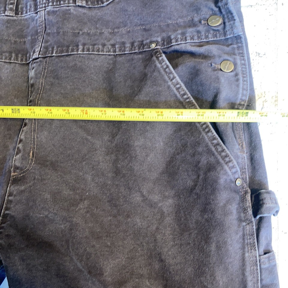 Carhartt Dark Brown Heavy Canvas Work Bib Overalls RN14806 sz XXL 20