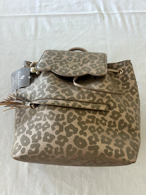 Hollis Mini Backpack Dusty rose Leopard design