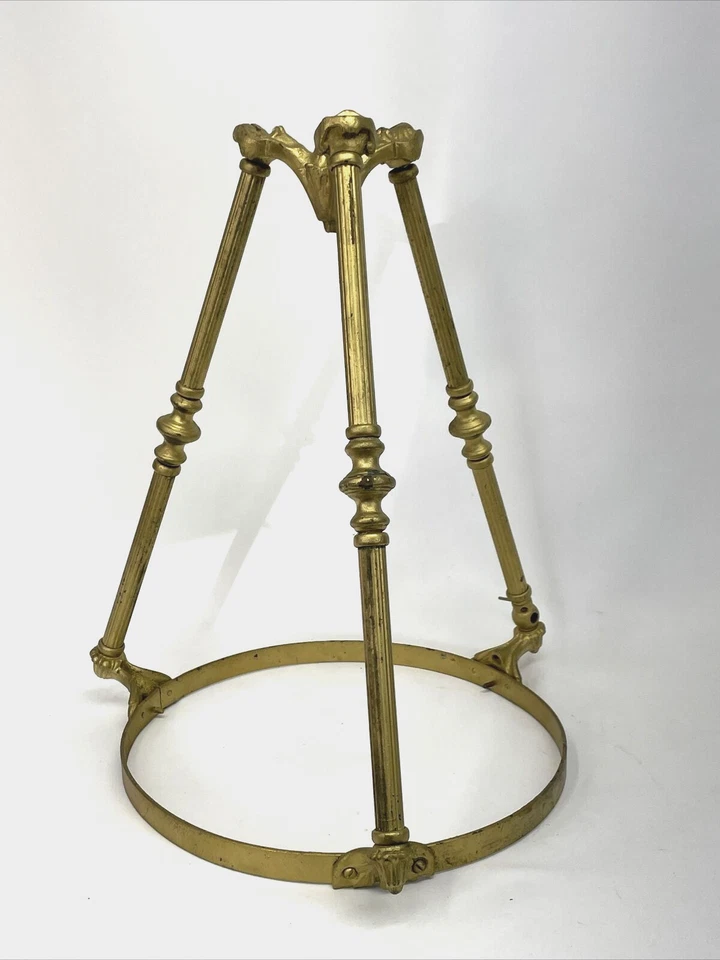 Lámpara de araña de gas colgante gótica victoriana antigua lámpara trípode de 3 brazos, ajuste de 12" Foto 3 de 4