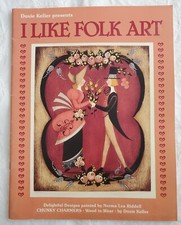 I LIKE FOLK ART &bull; 1986 10+ Patterns Tole/Folk Art Painting Book by Doxie Keller