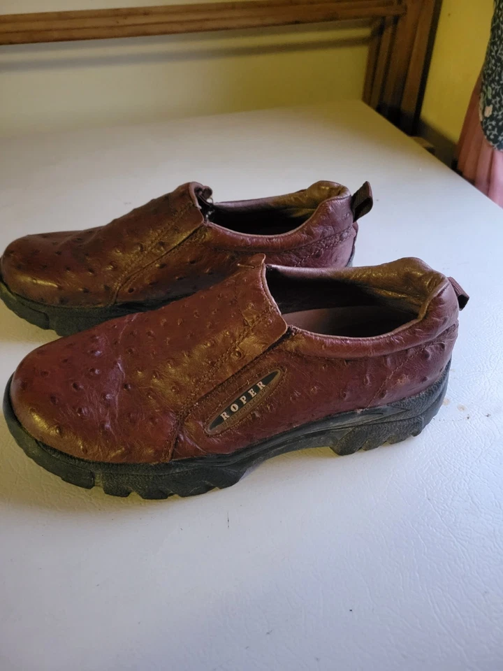 roper ostrich shoes size 8.5 men - Image 2 of 4