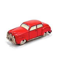 Distler Mighty Midget 2.5" Tin Wind Up Vintage 1950s German Liliput Red No Key