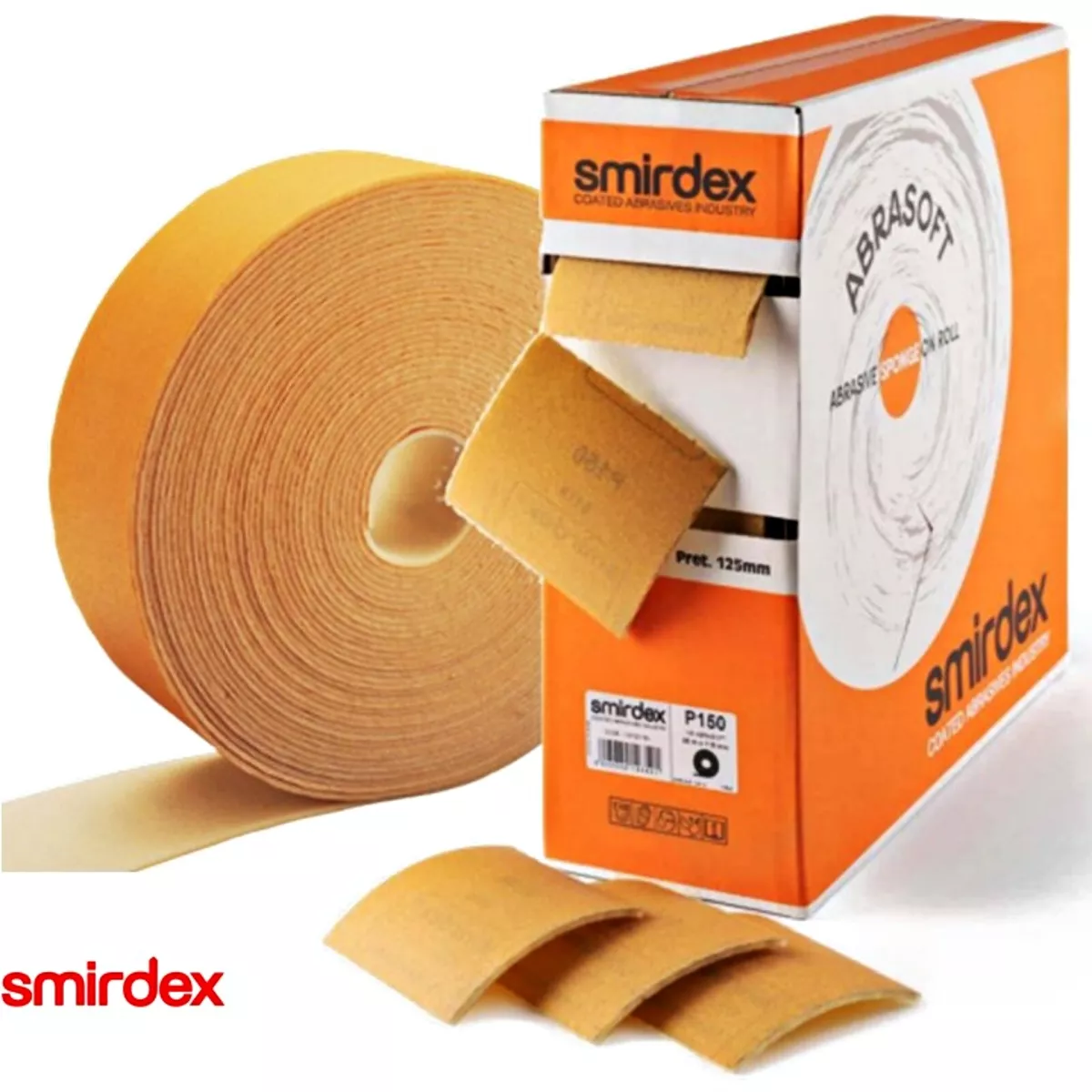 Smirdex 135SP Abrasoft sponge foam backed sandpaper pads 115mm x