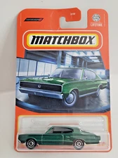 Matchbox 2024 13/100 MBX Showroom 1966 Dodge Charger Metalflake Dark Green