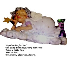 Vgt Birthday Fairies Aged to Perfection Old Lady Fairy Princess Ornament