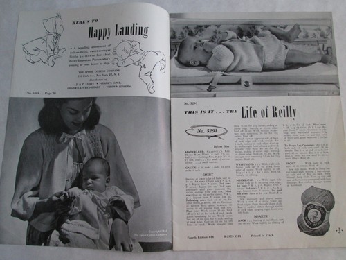 3 Vintage 1940s CHADWICK'S WOOL Patterns Babies CHILDREN Socks & Mittens Family - Picture 3 of 10