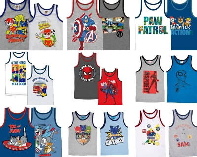 ❤️💖 XXL Auswahl ❤️💖 2er Pack Jungen Unterhemden Unterwäsche Gr. 98/104-134/140