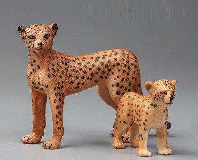 Animal Cheetah Action Figure African Cheetah With Baby Animal