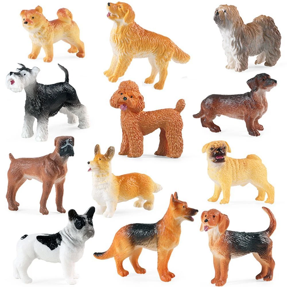 Toy Pet Puppy Figurines Teddy Corgi